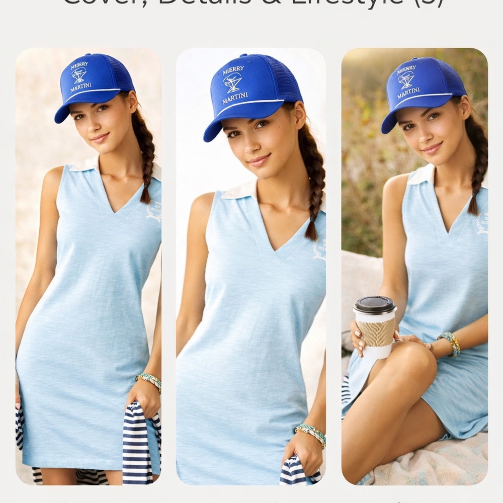 Anthropologie x  Sundry Sleeveless  Cotton Polo Dress Sz XS + FREE Anthro Hat